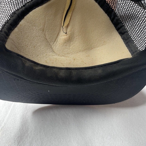 Vtg Stroh's Brewing Co Beer Black Adjustable Cap Trucker Hat Competition Pro Tag - Picture 9 of 12